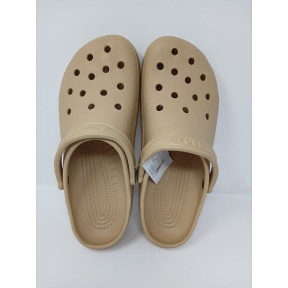 Crocs Classic Wheat Beige Sandal Slip-On Slide Slipper Men\'s Sz US 13 10001-209